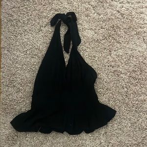 Black ocean drive halter top